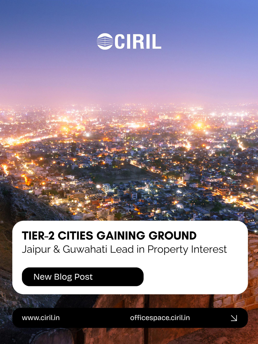 Tier-2 commercial real estate growth with rising office space demand in Jaipur and Guwahati